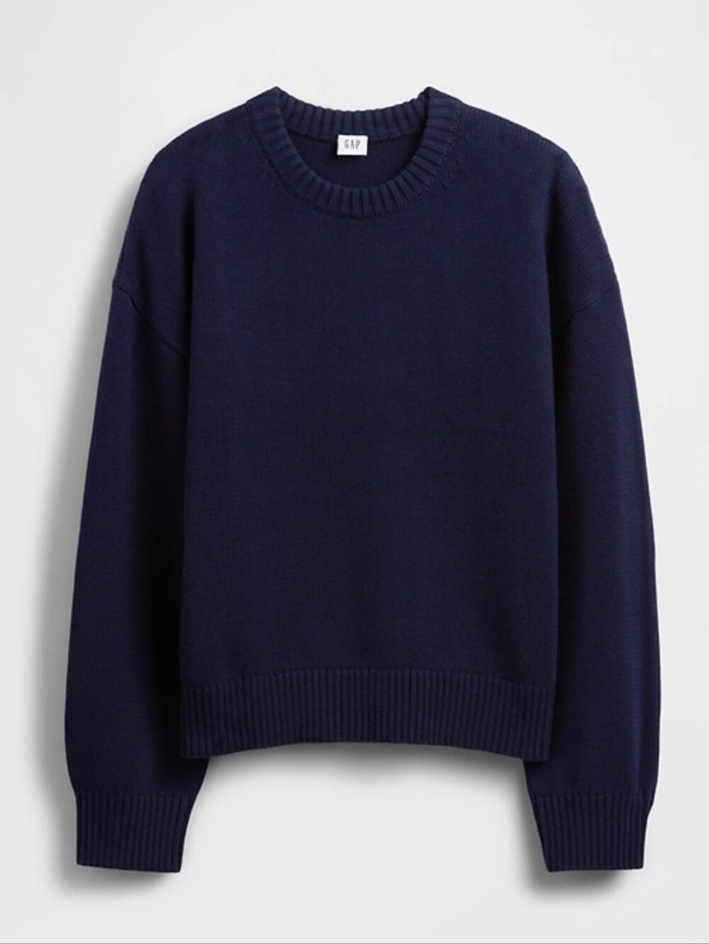 Relaxed Cotton Crewneck Sweater